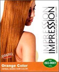 Henna Orange Hair Color Dry Place