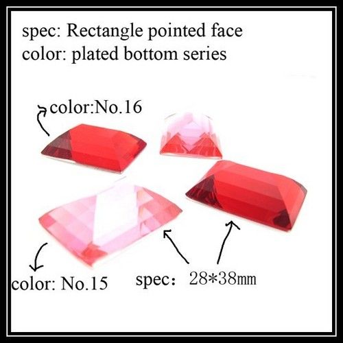 Rectangle Pointed Face Resin Buttons