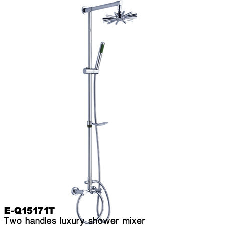 Stainless Steel Two Handles Luxury Shower Mixer