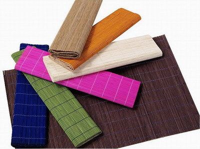 Water Proof Colorful Bamboo Table Mats