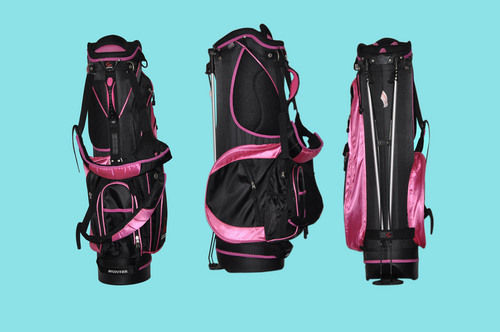 Black Synthetic Leather Golf Bags