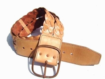 Ladies Leather Braided Belts