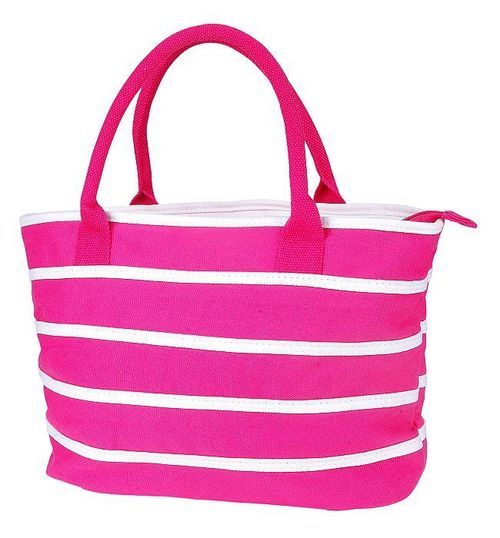 Pink Color Lady Handbag Design: Stripe