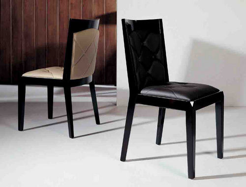 Black Color Solid Wood Chair No Assembly Required