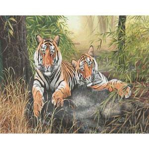 Two Tiger On Rock Paintings