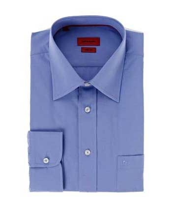 Formal Wear Men''s Shirt - Unique Design, Full Sleeves, Blue Plain Style | Washable, Suitable for All Seasons