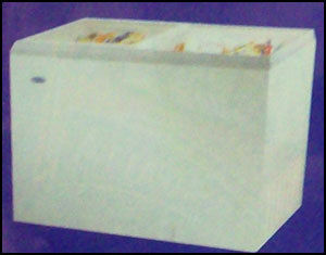 White Deep Freezer With Top Sliding Glass 