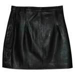 Plain Casual Wear Leather Skirt