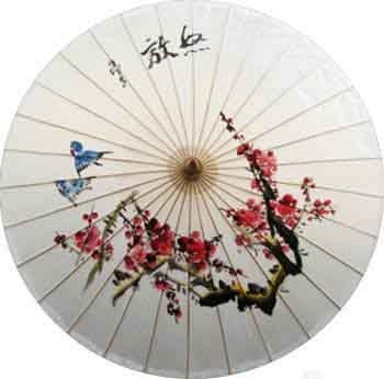 Wedding Round Printed Paper Umbrella