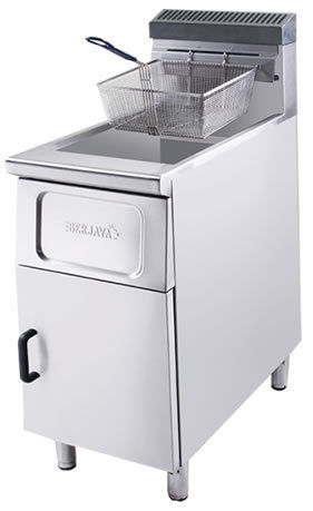 Deep Fryer - Stainless Steel Body, Chrome Plated Mesh Basket | High Thermal Efficiency, Automatic Gas Cut-Off Safety Device, Adjustable Thermostat Control