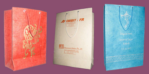 Multicolor Handmade Printed Paper Bags