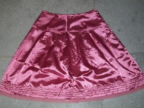 Shiny Maroon Girls Skirt