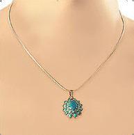 Sterling Silver Turquoise Necklace