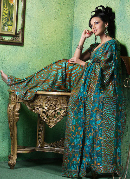 VAIDAM SAREE PRESENTS SHRINGAR GEORGETTE EXCLUSIVE PRINTED SYNTHETIC SAREE  FOR WOMEN COLLECTION - textiledeal.in