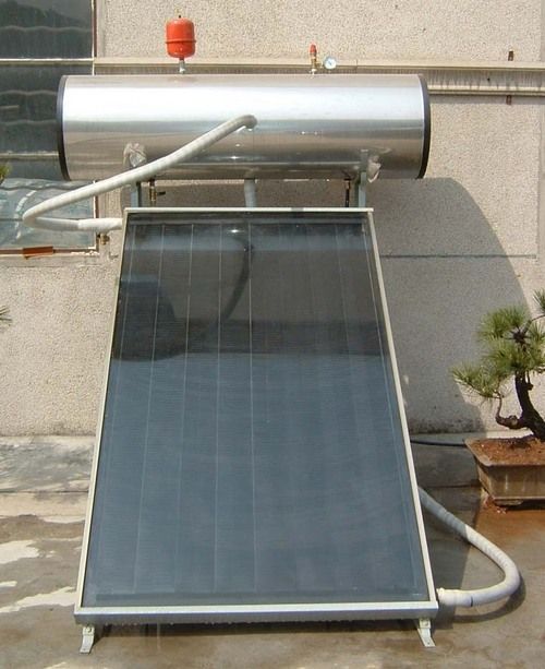 Silver Flat Panel Solar Heat Collector