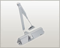 Silver Power Coated Door Closer