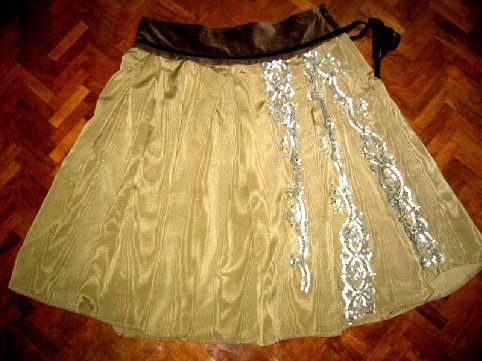 Printed Poly Satin Skirts