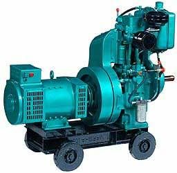 Green And Black Air Cooled Generator Set