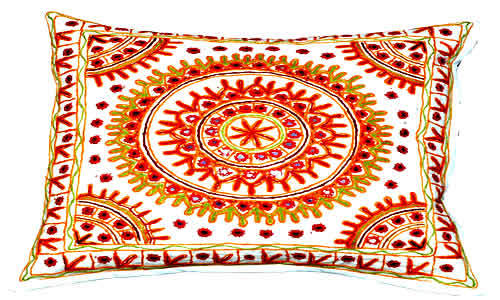 Multi Coloured Embroidered Cushion Covers