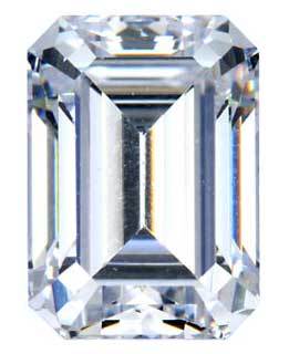 White Emerald Cut Diamond