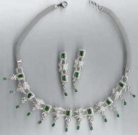 Appealing Look Diamond Necklace Set