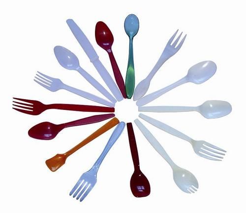 Multi Color Plastic Fork, Spoon And Knife