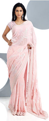 Pink Colour Party Wear Sarees