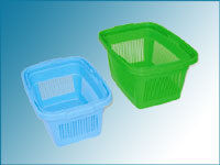 Various Colors Are Available Rectangular Shape Plastic Basket