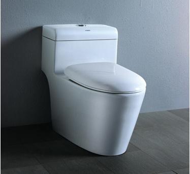 White Floor Mounted One Piece Toilet 