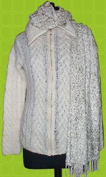 Hand Knit Zip Cardigan