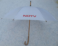 White Colored Simple Promotional Umbrella Size: Various Sizes Are Available