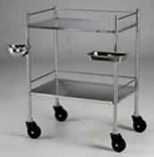 Instrument Trolley With SS Bowl & Tray