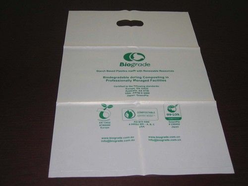 White Colored Biodegradable Bags Length: Various Sizes Are Available Inch (In)