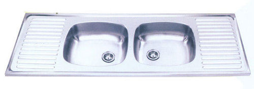 Double Bowl With Single Drain Board Sink Size: Various Sizes Are Available