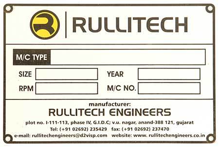 Variious Colros Are Available Rectangular Shape Aluminium Labels