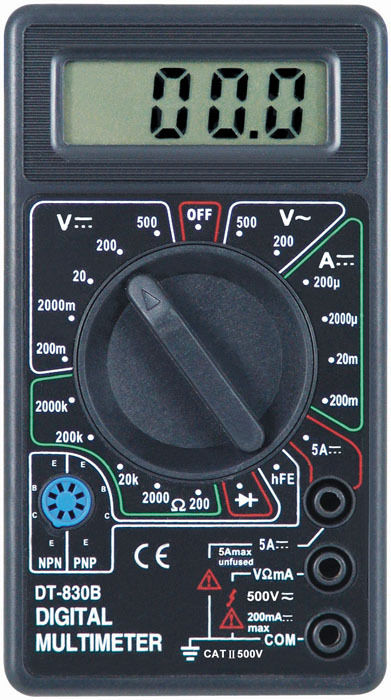 Black Colored Digital Multimeter 