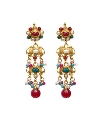 Kundan Hanging Earrings