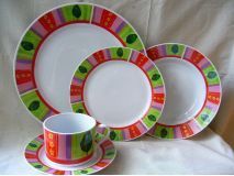 Multicolor Porcelain Dinner Set (20Pcs)