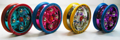 Multicolor Yoyo Metal With Four Beads Toys