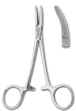 Silver Halstead Mosquito Curved Forceps