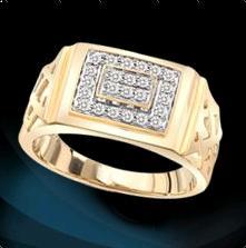 Natural Diamond Studded Mens Rings