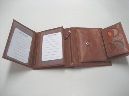 Leather Wallet - Cow Calf, 12x10 cm | 9 Credit Card Slots & 2 ID Card Spaces