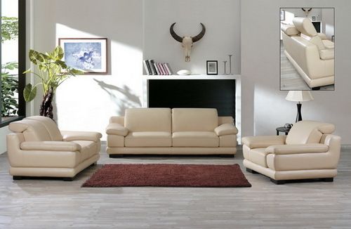 3 Seater Grain Leather Sofa Home Furniture