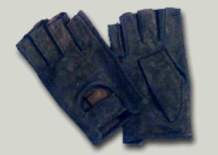 Ladies Half Finger Leather Gloves