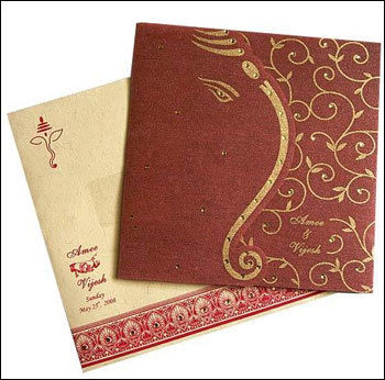 Rectangular Printed Wedding Cards