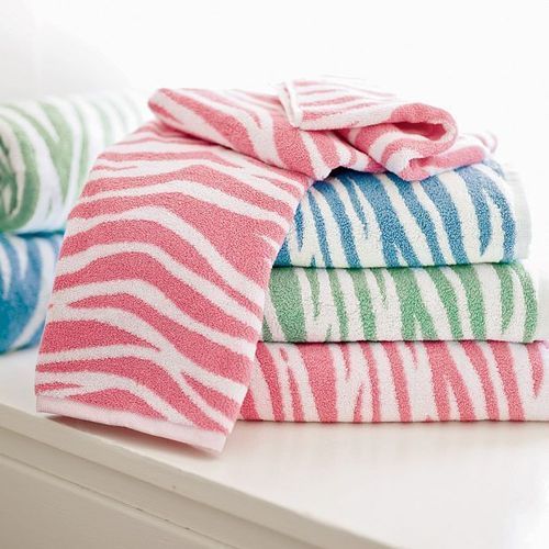 Zebra Print Bath Towels Age Group: Adults