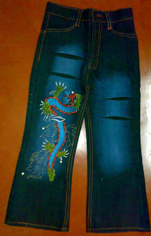 Inc on sale embroidered jeans