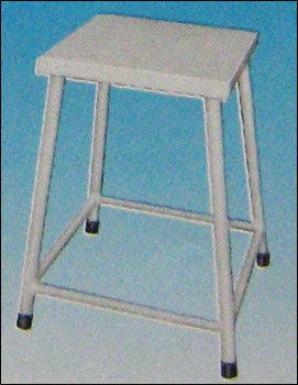 Bedside Stool - E.R.W. Tube Frame, 30 cm Square x 51 cm Height, Epoxy PU Finish