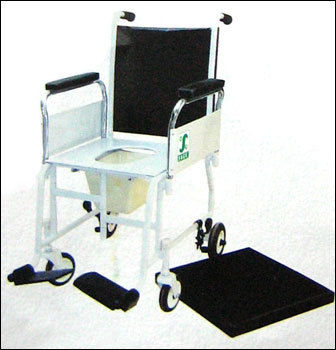 Detachable Arm Folding Commode Chair