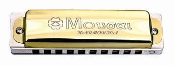 Golden Rectangular Copper Plate Harmonica